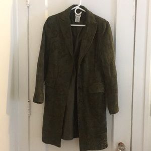 GEORGE olive Green  Brocade Dress Coat